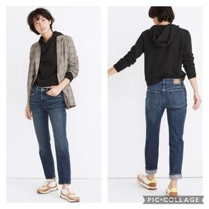 EUC Madewell Tomboy Straight Jeans in Chaseley Wash